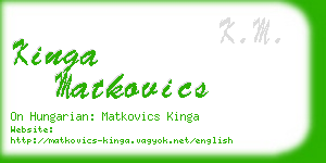 kinga matkovics business card